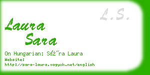 laura sara business card